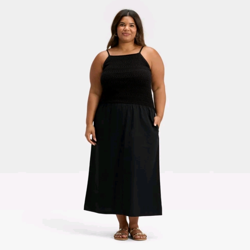 NWT Black Drop Waist Maxi Sweater Dress Size 3X - Picture 3 of 4